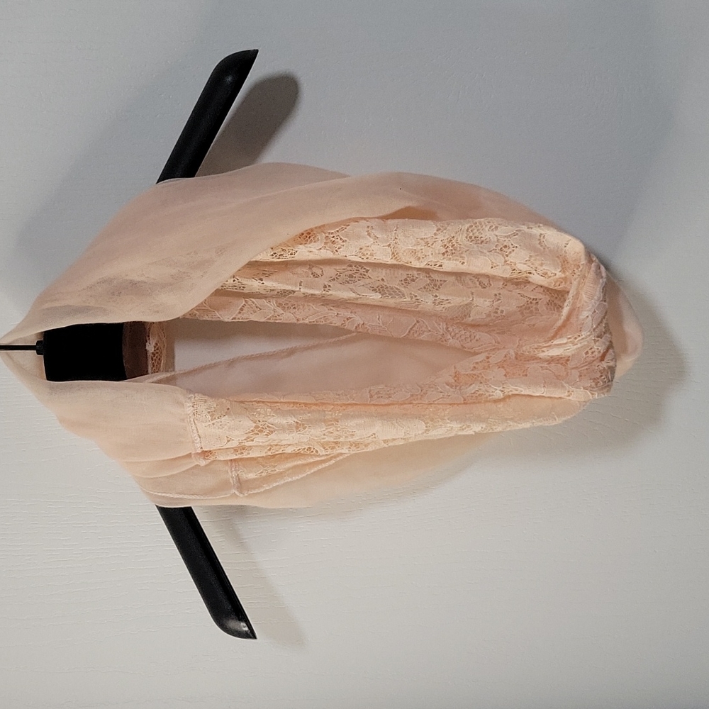Light pink infinity scarf